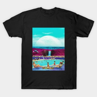 Aqua - Space Aesthetic, Retro Futurism, Sci-Fi T-Shirt